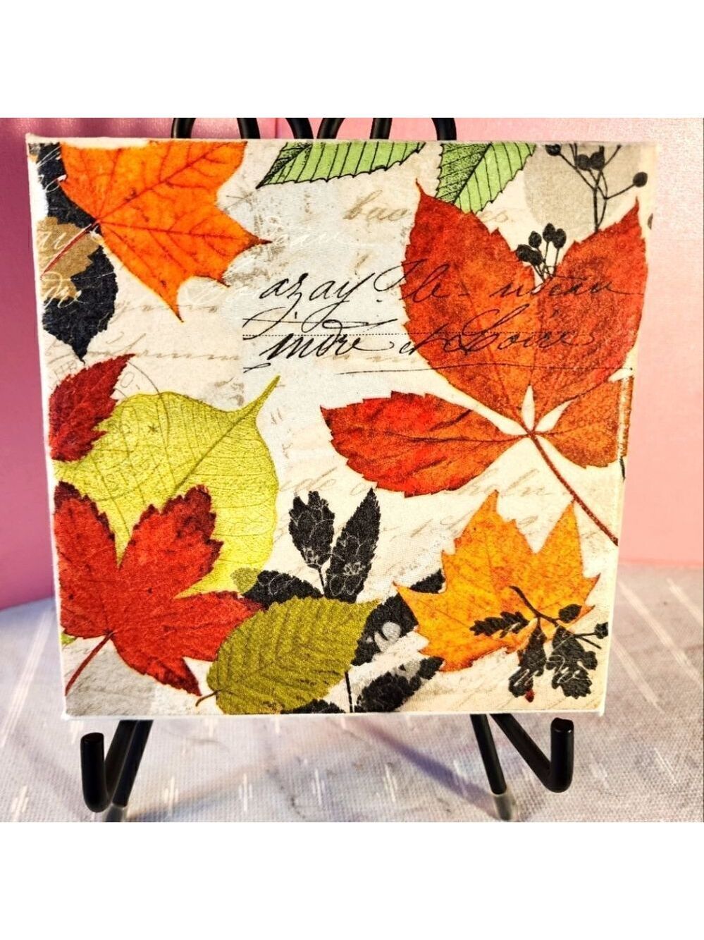 DECOUPAGE CANVAS PRINTS FALL LEAVES
